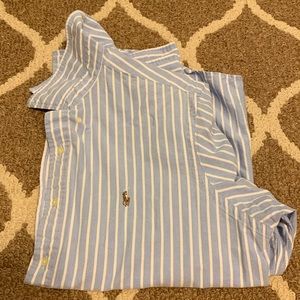 Polo Ralph Lauren button-down shirt blue pinstripe